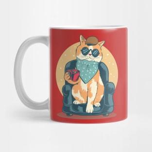 Cat Chills Out on Sofa Mug